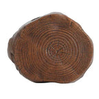 Christopher Knight Home Eamon Tavolino da Patio Tondo Rustico Leggero in Cemento con Design a Ceppo d'Albero