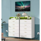 Comodino alto a 5 cassetti con guide a chiusura silenziosa, organizer contenitore resistente all'acqua per corridoio, armadio e camera da letto, armadietto dal design sottile salvaspazio