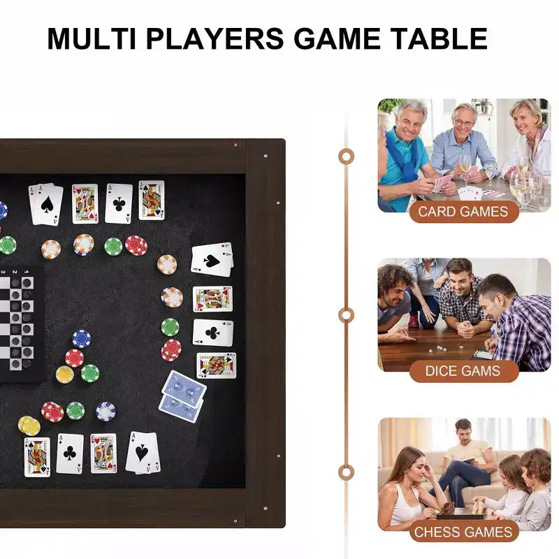 Famapy Noce Tavolo da Pranzo da Gioco Multifunzionale Tavolo Convertibile Stazione da Pranzo, Ufficio e Giochi da Tavolo
