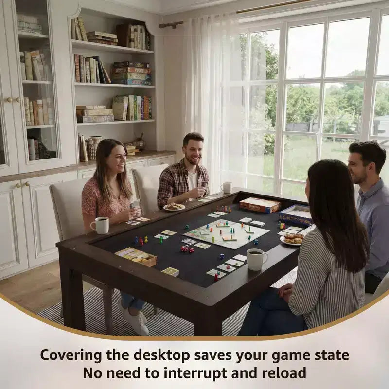 Famapy Noce Tavolo da Pranzo da Gioco Multifunzionale Tavolo Convertibile Stazione da Pranzo, Ufficio e Giochi da Tavolo