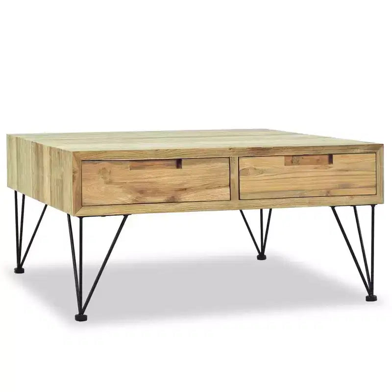 vidaXL Tavolino da caffè 80x80x40 cm in Teak Massello