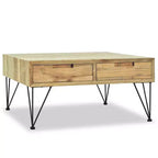 vidaXL Tavolino da caffè 80x80x40 cm in Teak Massello