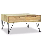 vidaXL Tavolino da caffè 80x80x40 cm in Teak Massello