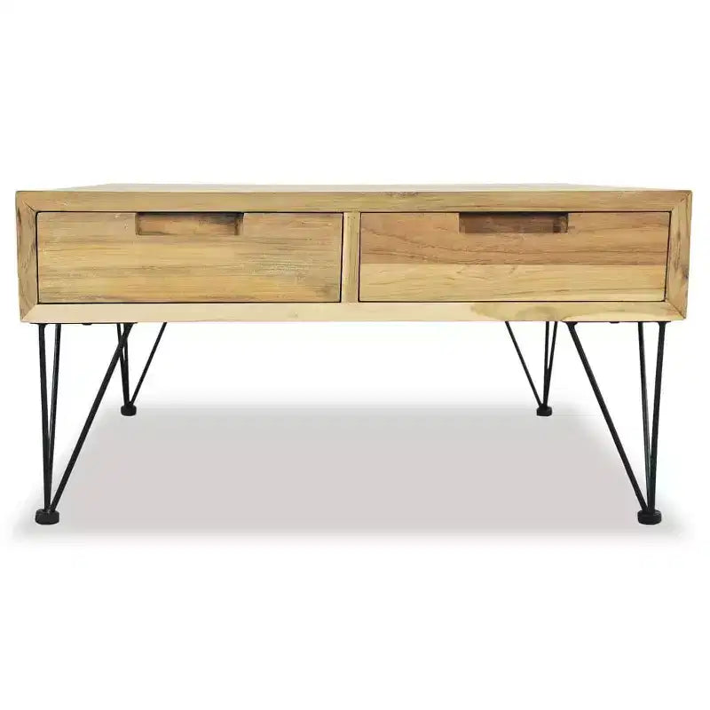 vidaXL Tavolino da caffè 80x80x40 cm in Teak Massello