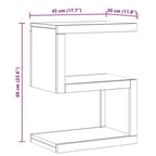 vidaXL Tavolino da caffè 45x30x60 cm Legno massello di teak