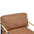 MAYEERTY 27.56 Poltrona moderna, cuscini in peluche, struttura in metallo, soggiorno, ufficio, multicolore