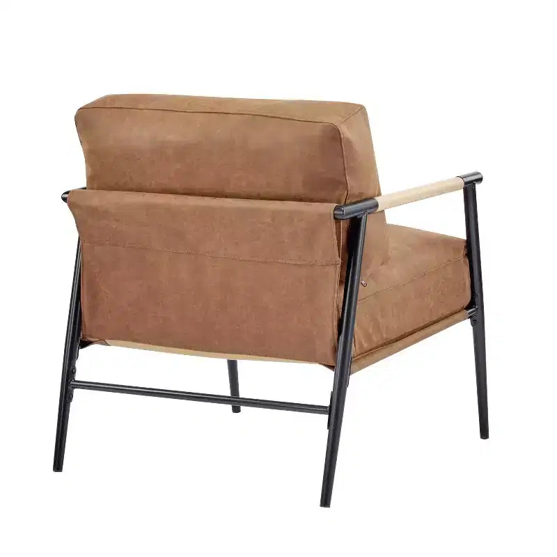 MAYEERTY 27.56 Poltrona moderna, cuscini in peluche, struttura in metallo, soggiorno, ufficio, multicolore