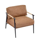 MAYEERTY 27.56 Poltrona moderna, cuscini in peluche, struttura in metallo, soggiorno, ufficio, multicolore