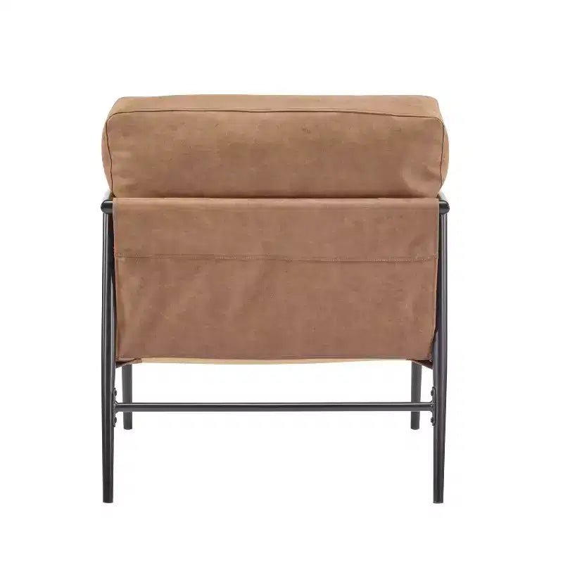 MAYEERTY 27.56 Poltrona moderna, cuscini in peluche, struttura in metallo, soggiorno, ufficio, multicolore