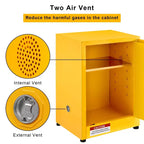 Armadietto di sicurezza in acciaio zincato 17 x 17 x 22 - Stoccaggio per infiammabili di tipo industriale con ripiano regolabile