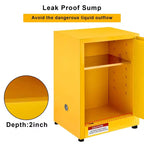 Armadietto di sicurezza in acciaio zincato 17 x 17 x 22 - Stoccaggio per infiammabili di tipo industriale con ripiano regolabile