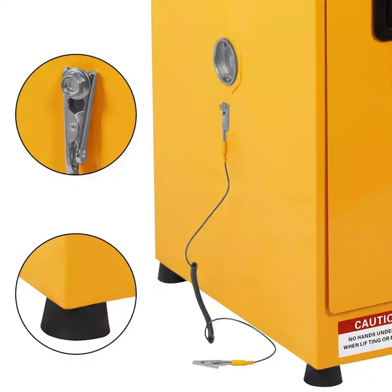 Armadietto di sicurezza in acciaio zincato 17 x 17 x 22 - Stoccaggio per infiammabili di tipo industriale con ripiano regolabile