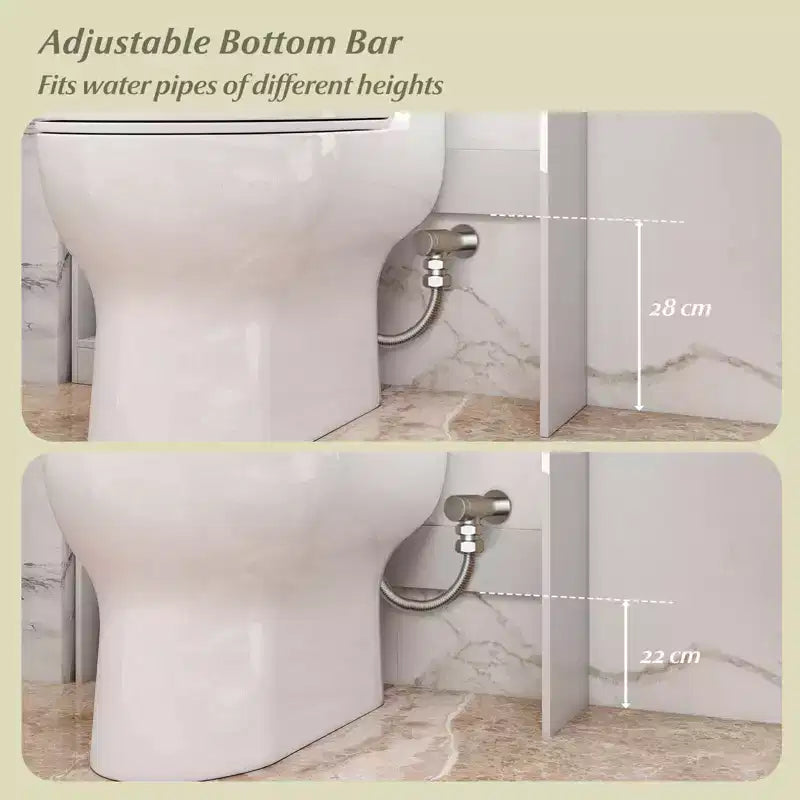 Armadietto sopra il WC Costway con ripiani autoportanti e armadietto a 2 ante sopra il WC, bianco/marrone/grigio