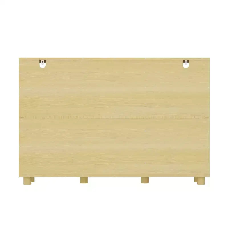 Hitow Mobile Contenitore a Buffet da Fattoria Regolabile con 6 Cassetti, Credenza con Listelli in Legno Massello per Cucina e Sala da Pranzo, Soluzione di Archiviazione per Dispensa