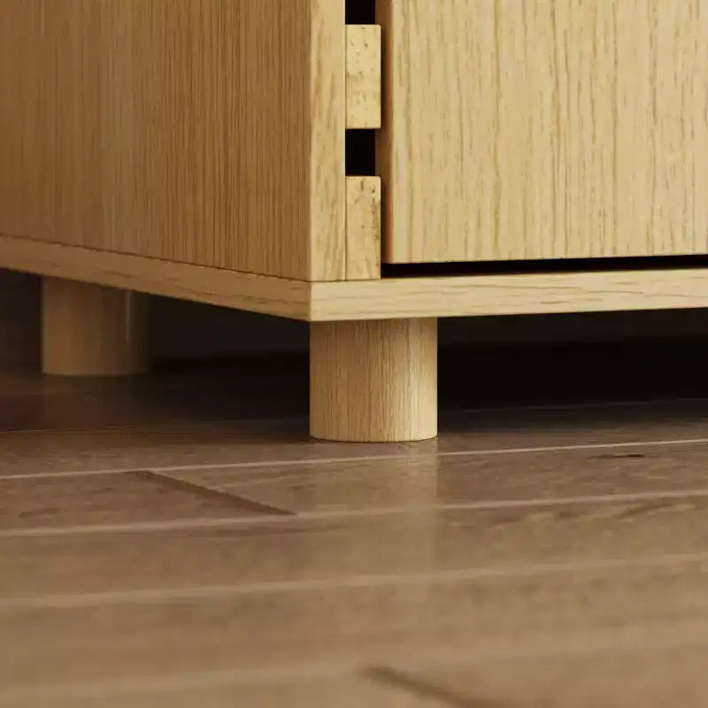 Hitow Mobile Contenitore a Buffet da Fattoria Regolabile con 6 Cassetti, Credenza con Listelli in Legno Massello per Cucina e Sala da Pranzo, Soluzione di Archiviazione per Dispensa