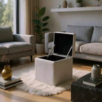 MAYEERTY Pouf Contenitore Multifunzionale, Imbottito, Uso Domestico