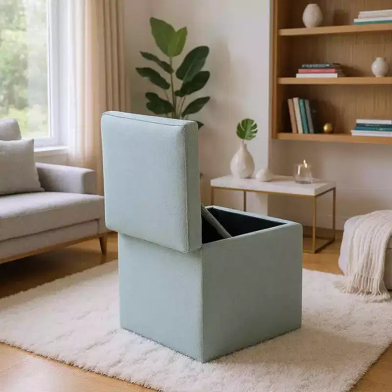 MAYEERTY Pouf Contenitore Multifunzionale, Imbottito, Uso Domestico