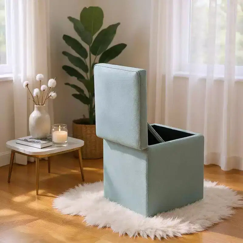MAYEERTY Pouf Contenitore Multifunzionale, Imbottito, Uso Domestico