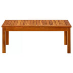 vidaXL Coffee Table Natural Wood Solid Acacia Wood - 35.4 x 19.7 x 14.2