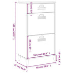 vidaXL Scarpiera Mobile da Ingresso in Legno Multistrato