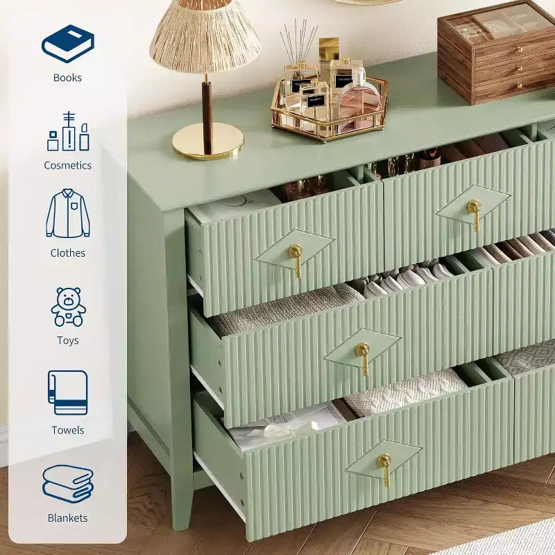 Acekool Cassettiera a 7 cassetti da 54 pollici, Mobile contenitore ampio con cassetti profondi e kit anti-ribaltamento