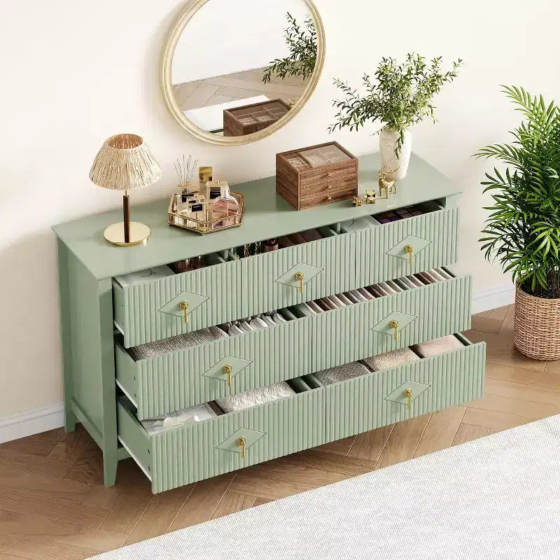 Acekool Cassettiera a 7 cassetti da 54 pollici, Mobile contenitore ampio con cassetti profondi e kit anti-ribaltamento