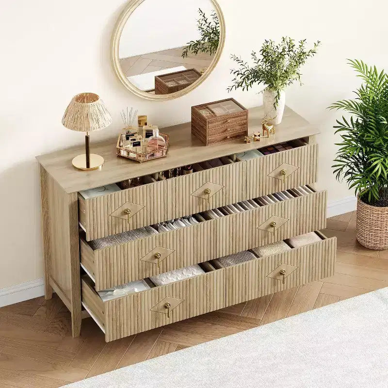 Acekool Cassettiera a 7 cassetti da 54 pollici, Mobile contenitore ampio con cassetti profondi e kit anti-ribaltamento