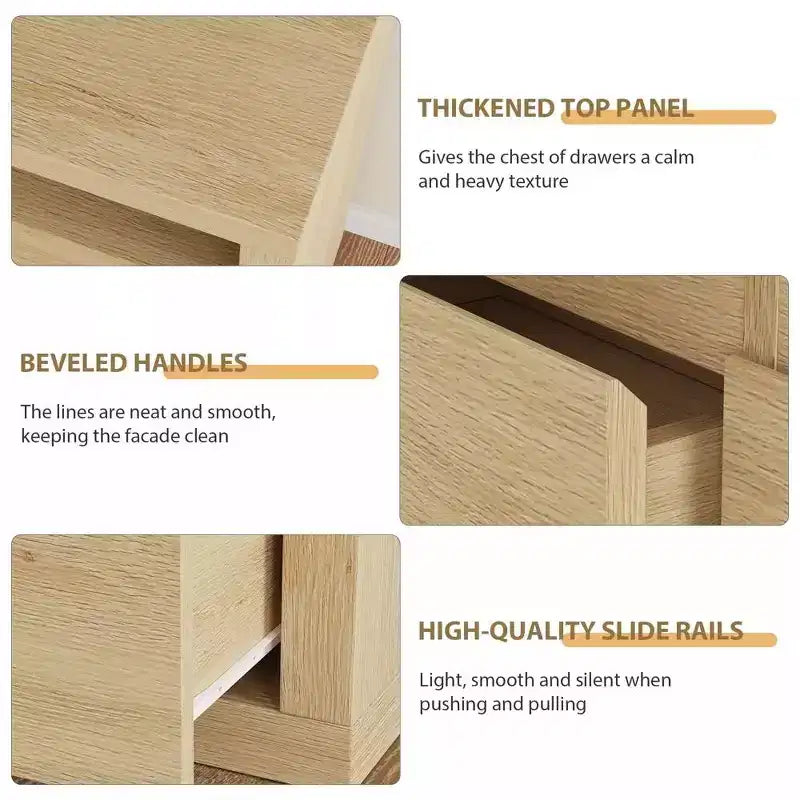 Comò moderno a 6 cassetti da 47 pollici con 2 ripiani aperti, mobile in legno di metà secolo per camera da letto, supporto TV da soggiorno