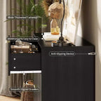 Cassettiera a 4 cassetti con 32 scanalature – Comò moderno in legno con maniglie in metallo, organizer contenitore e porta TV per camera da letto, soggiorno e corridoio.