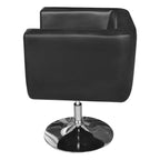 vidaXL Poltrona con Base Cromata in Similpelle Nera