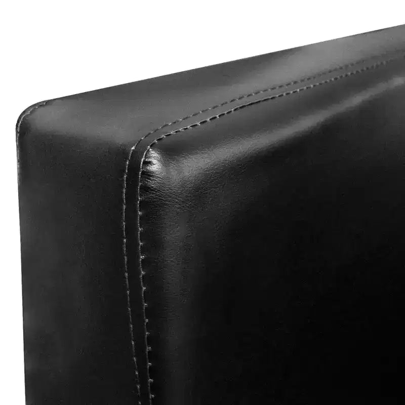 vidaXL Poltrona con Base Cromata in Similpelle Nera