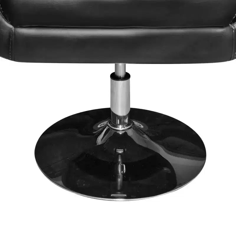vidaXL Poltrona con Base Cromata in Similpelle Nera