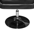 vidaXL Poltrona con Base Cromata in Similpelle Nera