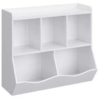 Set di 2 Librerie per Giocattoli, con Mensola Multipla e Scomparti, Mobile Contenitore per Libri e Giocattoli, per Camera da Letto, Sala Giochi, Corridoio