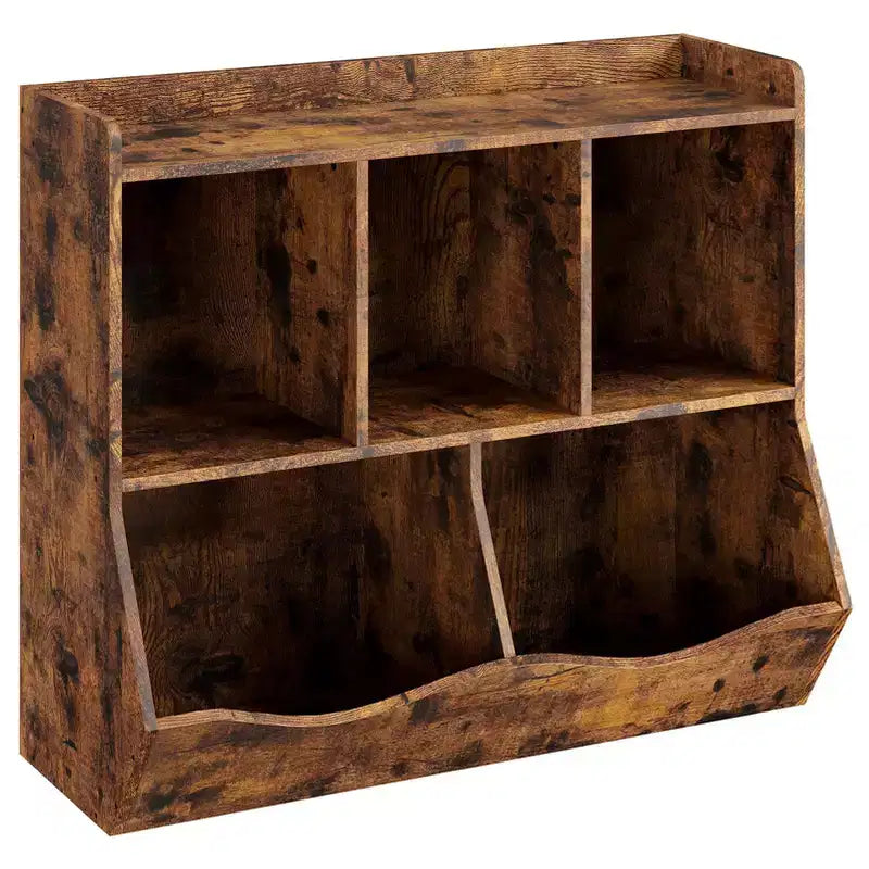Set di 2 Librerie per Giocattoli, con Mensola Multipla e Scomparti, Mobile Contenitore per Libri e Giocattoli, per Camera da Letto, Sala Giochi, Corridoio