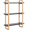 Kate and Laurel Summit Wood Shelf, Black, 18x6x25