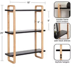 Mensola Kate and Laurel Summit Wood, Nera, 18x6x25