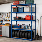 Scaffalatura a 5 Ripiani per Garage, Capacità 1134 kg, Scaffale in Metallo per Garage, Industriale, Magazzino, Cucina, Ripostiglio, 122 L x 46 P x 180 A cm