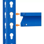 Scaffalatura a 5 Ripiani per Garage, Capacità 1134 kg, Scaffale in Metallo per Garage, Industriale, Magazzino, Cucina, Ripostiglio, 122 L x 46 P x 180 A cm