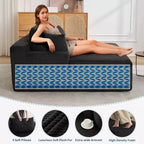 Divanetto a due posti con chaise longue da 78 pollici, a forma di nuvola, in velluto a coste oversize, per soggiorno, nessun montaggio richiesto