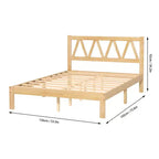 AEELLEEA Letto a una piazza e mezza Struttura resistente Facile da montare Base letto a piattaforma minimalista in legno per la camera da letto