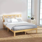 AEELLEEA Letto a una piazza e mezza Struttura resistente Facile da montare Base letto a piattaforma minimalista in legno per la camera da letto