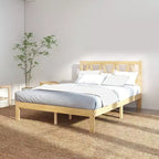 AEELLEEA Letto a una piazza e mezza Struttura resistente Facile da montare Base letto a piattaforma minimalista in legno per la camera da letto