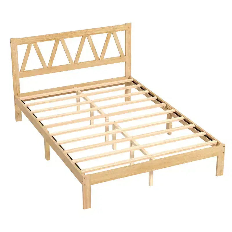 AEELLEEA Letto a una piazza e mezza Struttura resistente Facile da montare Base letto a piattaforma minimalista in legno per la camera da letto