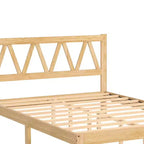 AEELLEEA Letto a una piazza e mezza Struttura resistente Facile da montare Base letto a piattaforma minimalista in legno per la camera da letto