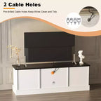 Mobile porta TV da fattoria per TV da 65 pollici, mobile TV con armadietti, mobiletto multimediale moderno, design rustico in legno per soggiorno e ufficio, 61*17.7*21.7