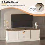 Mobile porta TV da fattoria per TV da 65 pollici, mobile TV con armadietti, mobiletto multimediale moderno, design rustico in legno per soggiorno e ufficio, 61*17.7*21.7