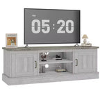 Mobile porta TV da fattoria per TV da 65 pollici, mobile TV con armadietti, mobiletto multimediale moderno, design rustico in legno per soggiorno e ufficio, 61*17.7*21.7