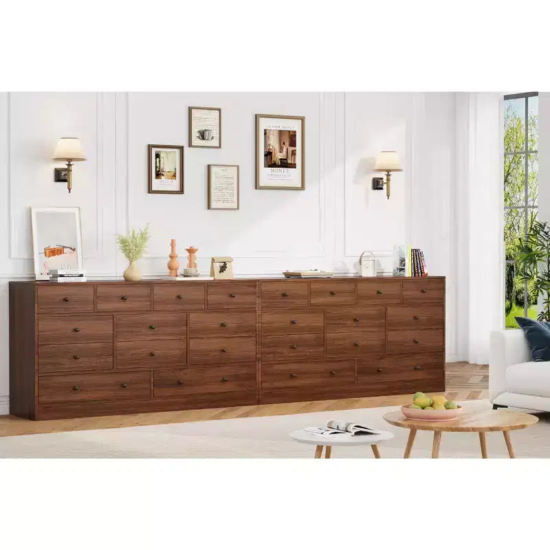 Cassettiera a 12 cassetti per camera da letto, cassettiera TV moderna da 155 cm con stazione di ricarica, cassettiera grande in legno per cameretta, armadio, soggiorno