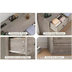 Cassettiera a 12 cassetti per camera da letto, cassettiera TV moderna da 155 cm con stazione di ricarica, cassettiera grande in legno per cameretta, armadio, soggiorno